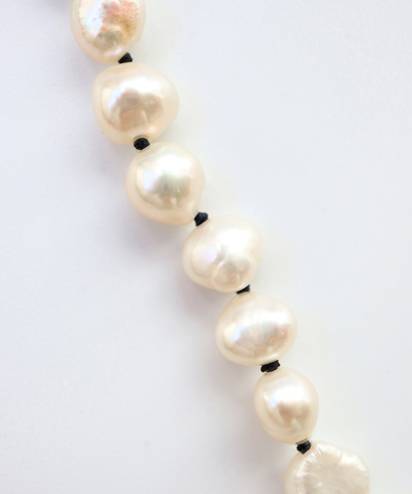 All knot baroque pearl necklace/021087
